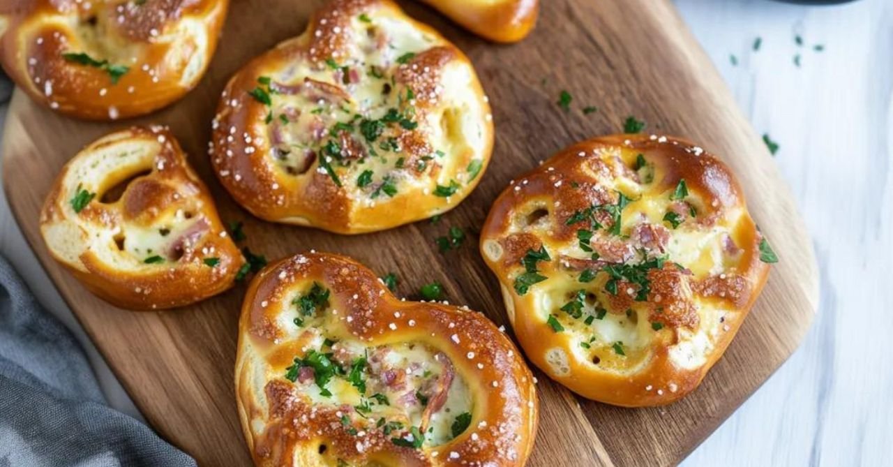 Knusprige Flammkuchen Brezeln: Ein herzhaftes Blätterteig Rezept