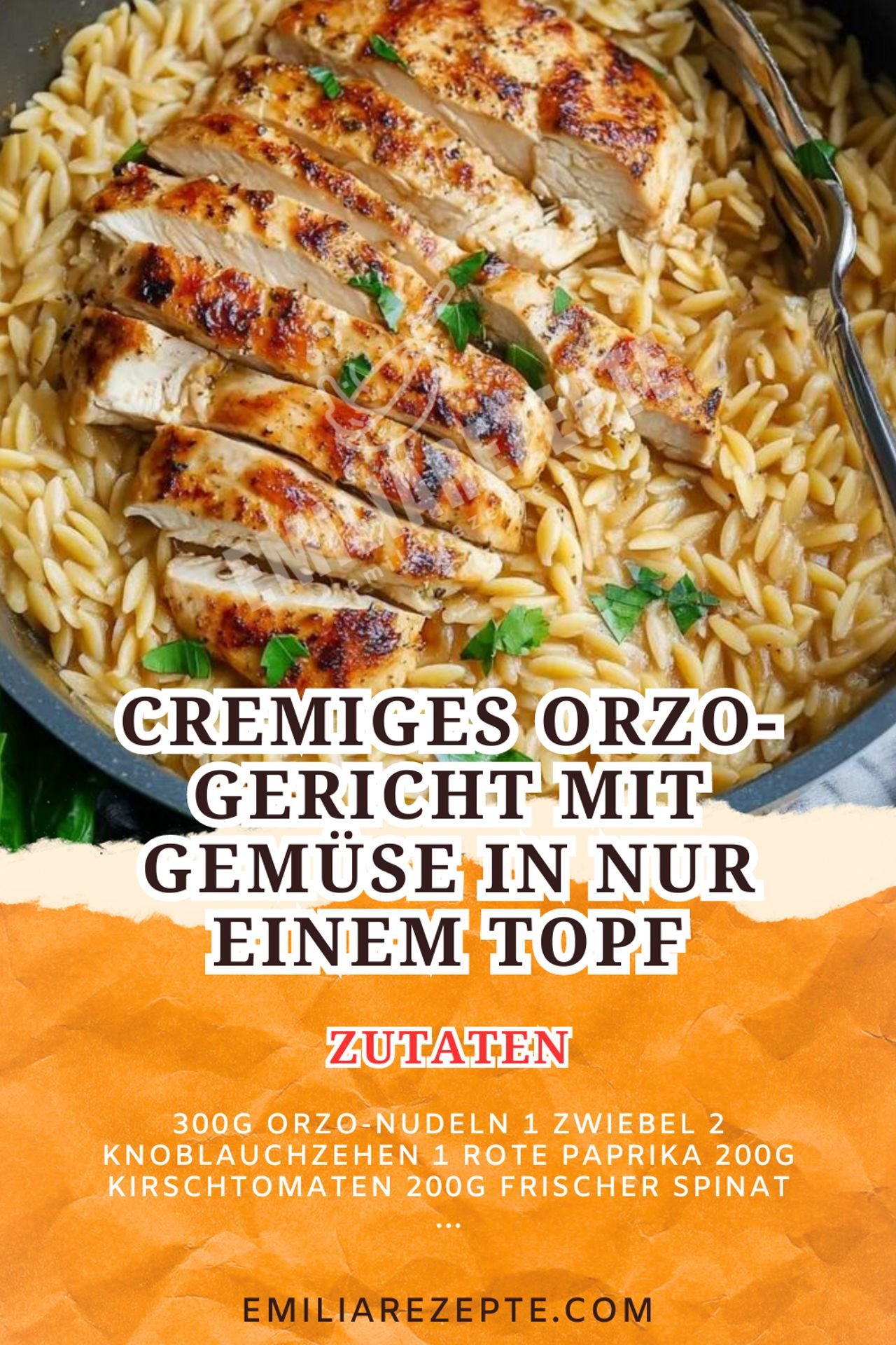 One Pot Pasta: Cremiges Orzo-Gericht mit Gemüse in nur einem Topf