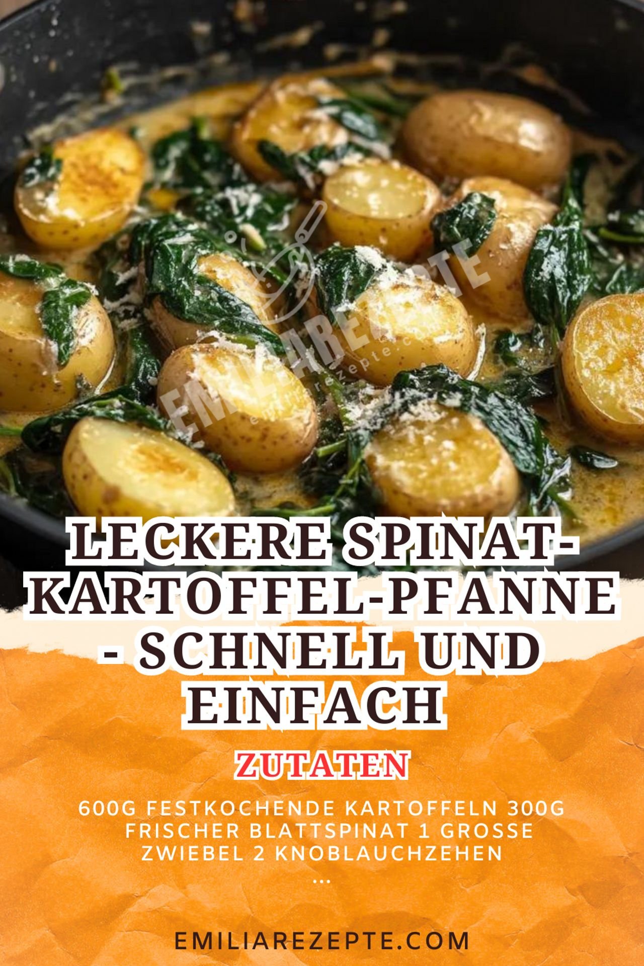 Kartoffel Rezepte: Leckere Spinat-Kartoffel-Pfanne - Schnell und Einfach