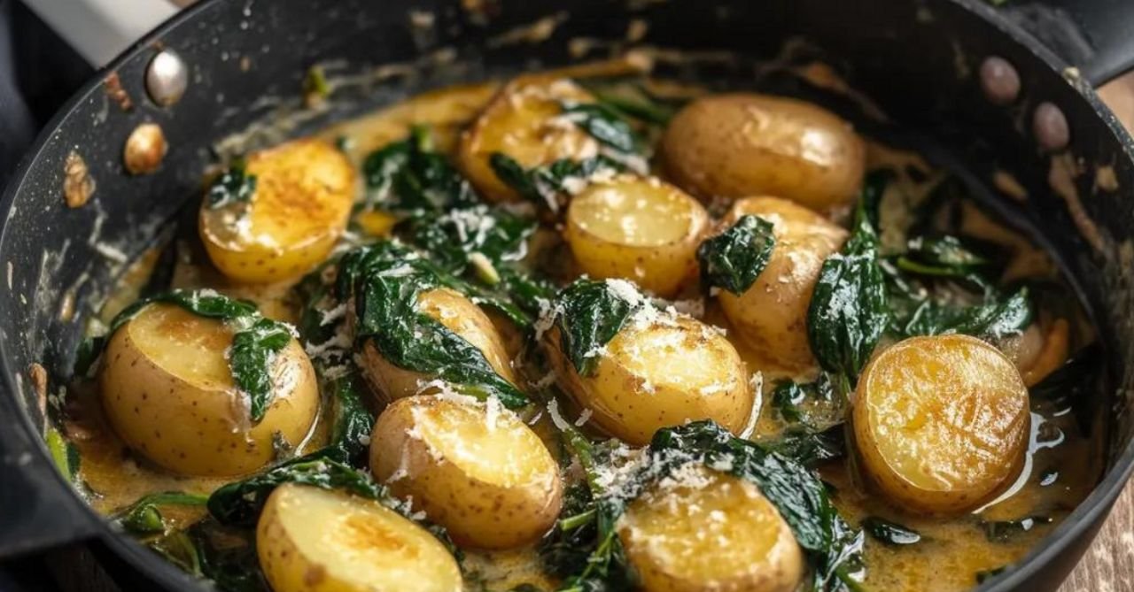 Kartoffel Rezepte: Leckere Spinat-Kartoffel-Pfanne - Schnell und Einfach