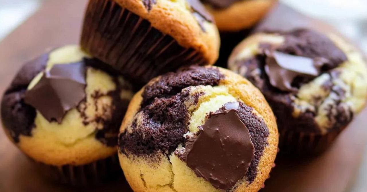 Muffins Rezept: Saftige Marmorkuchen Muffins - Einfach und Lecker