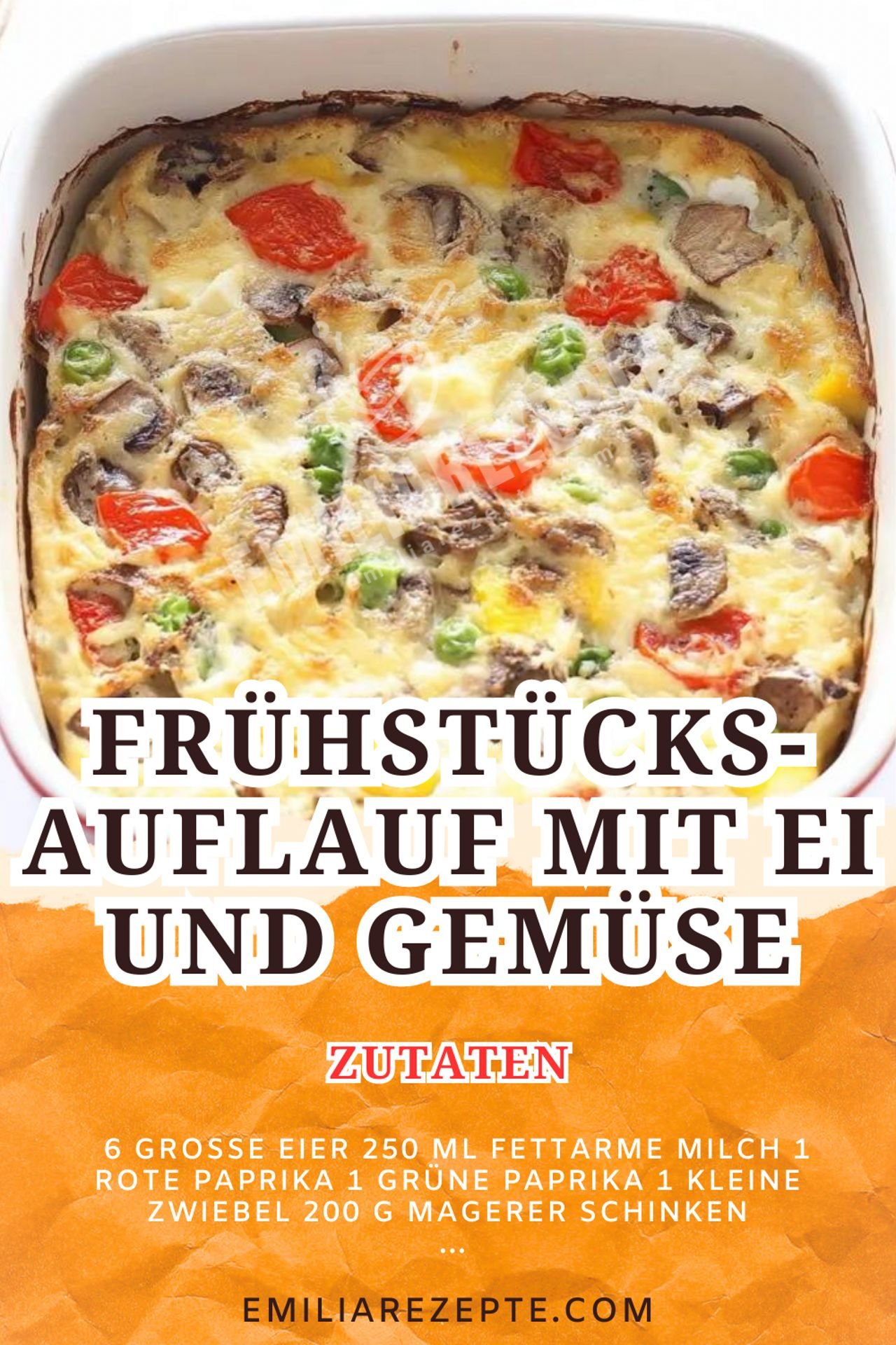 Gesunde Rezepte: Frühstücks-Auflauf mit Ei und Gemüse