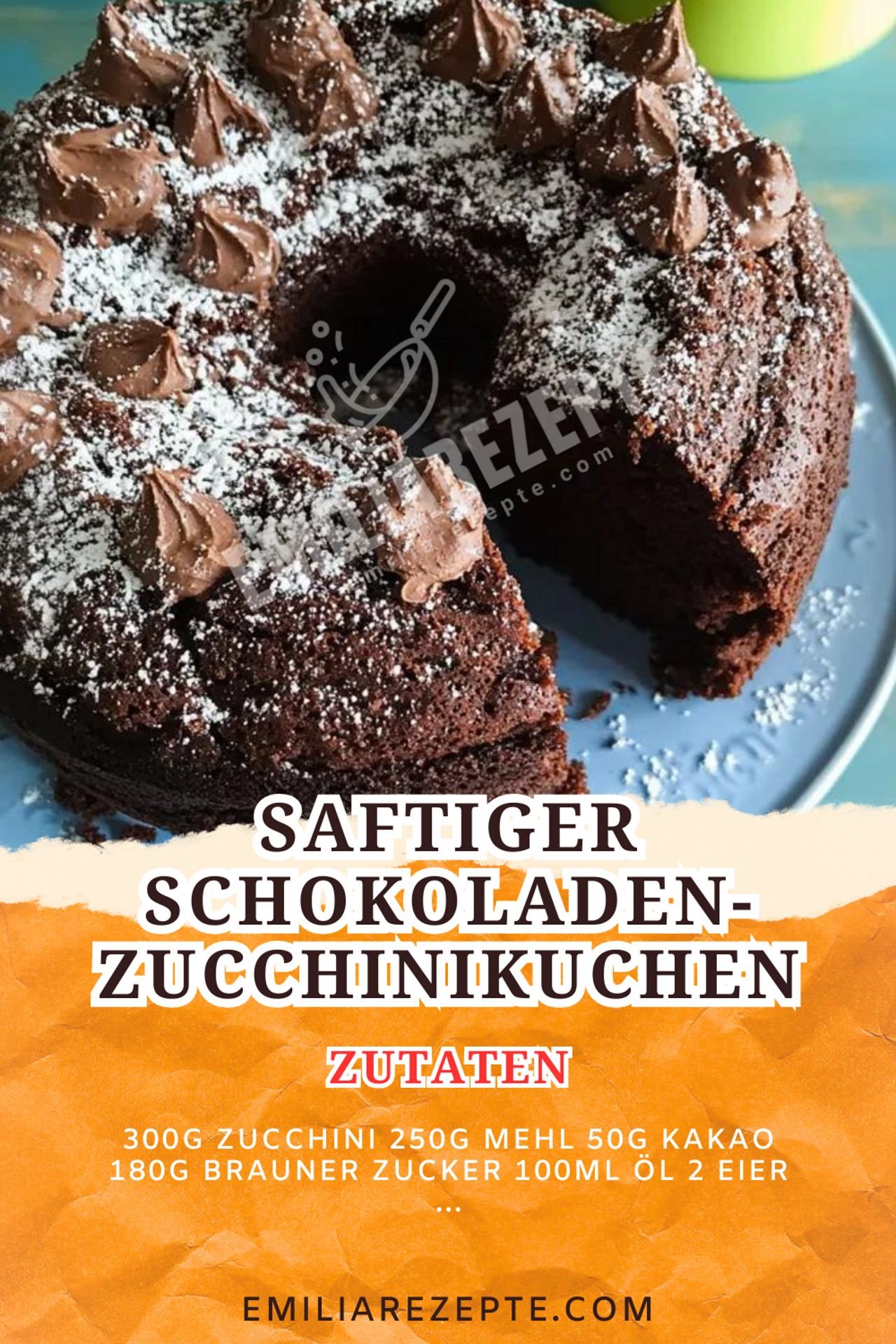 Zucchini Rezepte: Saftiger Schokoladen-Zucchinikuchen