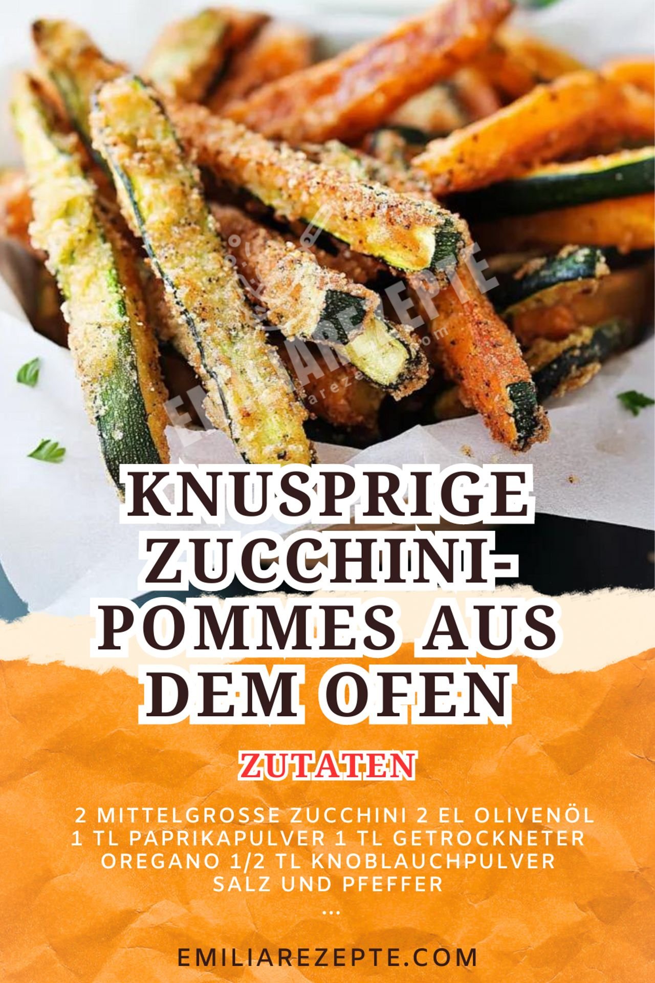 Low Carb Rezepte: Knusprige Zucchini-Pommes aus dem Ofen