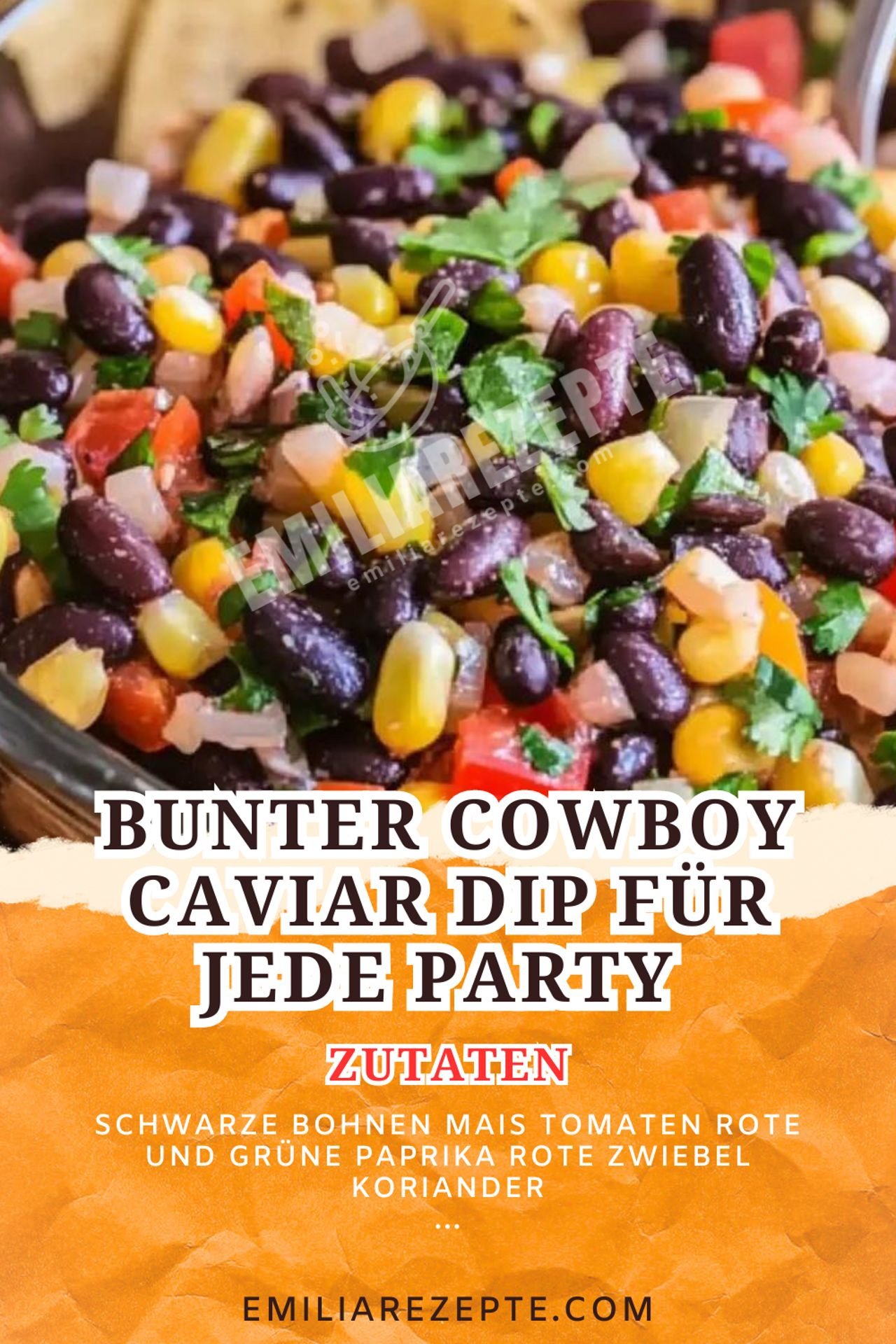 Fingerfood Rezepte: Bunter Cowboy Caviar Dip für jede Party