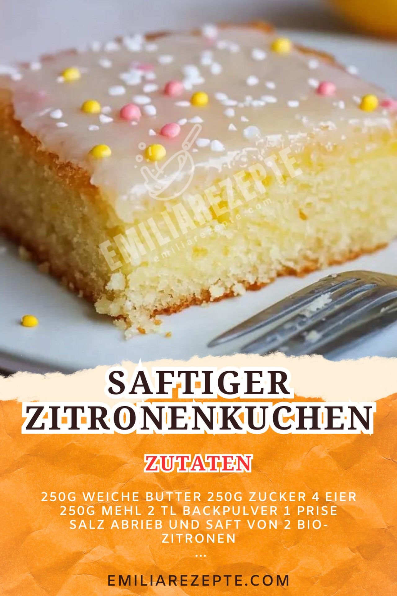 Saftiger Zitronenkuchen: Einfaches Kuchen Rezept für frischen Zitrusgenuss