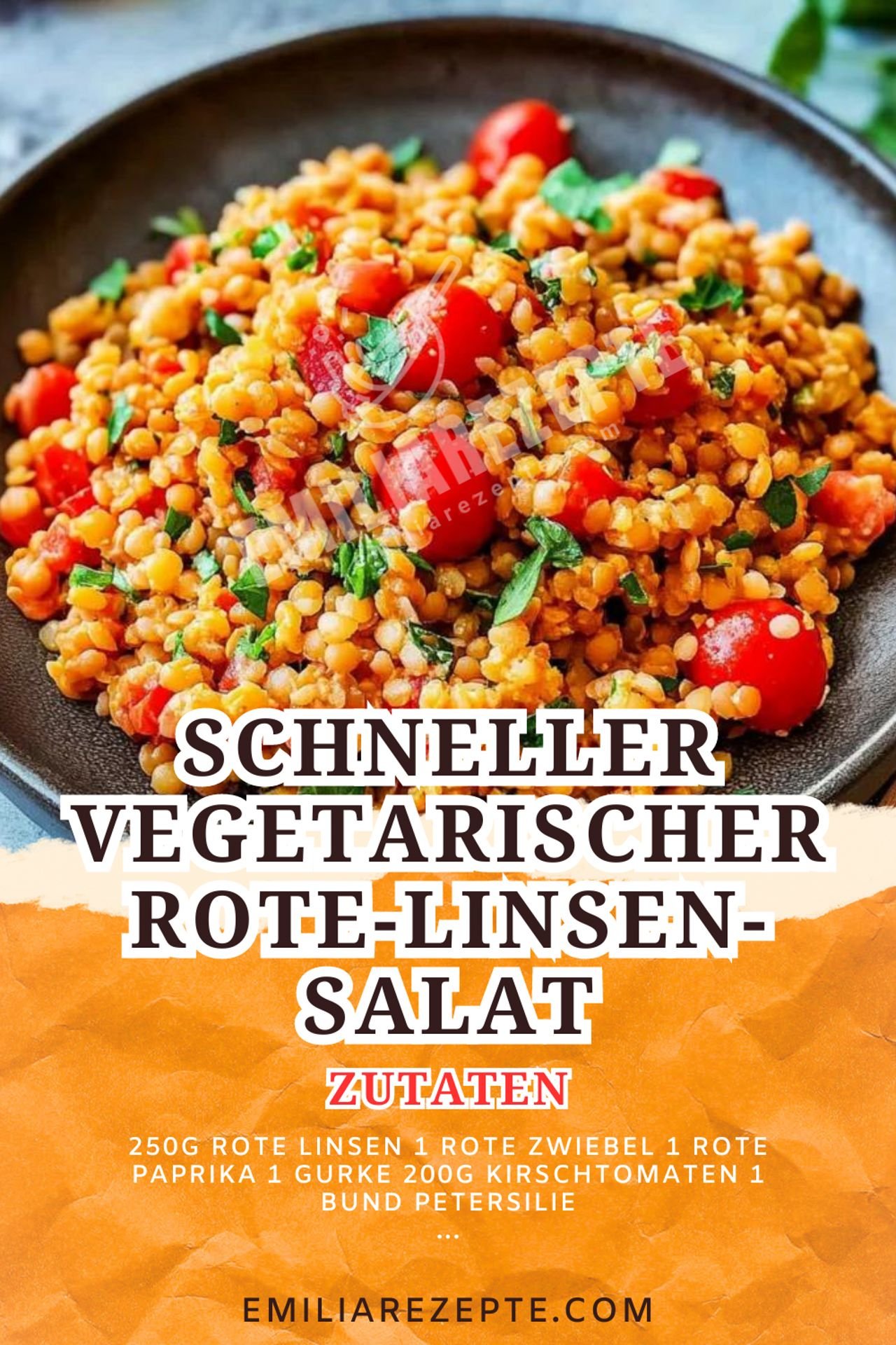 Schneller vegetarischer Rote-Linsen-Salat: Ein sättigendes Powerpaket