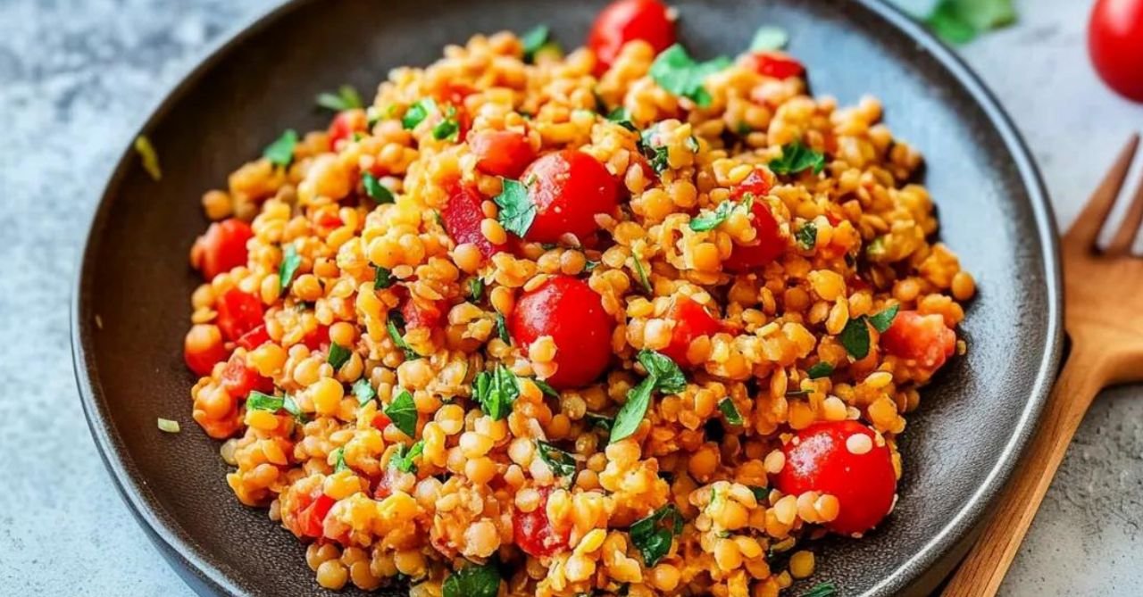 Schneller vegetarischer Rote-Linsen-Salat: Ein sättigendes Powerpaket