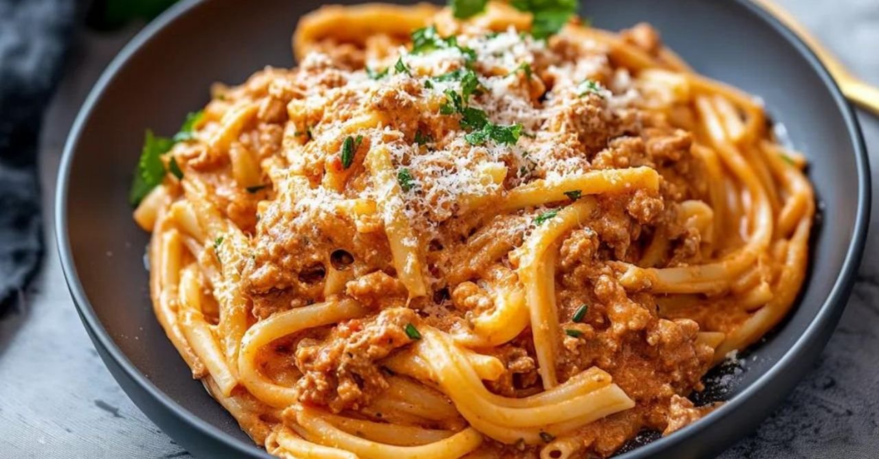 Pasta Rezepte: Leckere Nudeln mit Hackfleisch-Parmesan-Tomatensoße