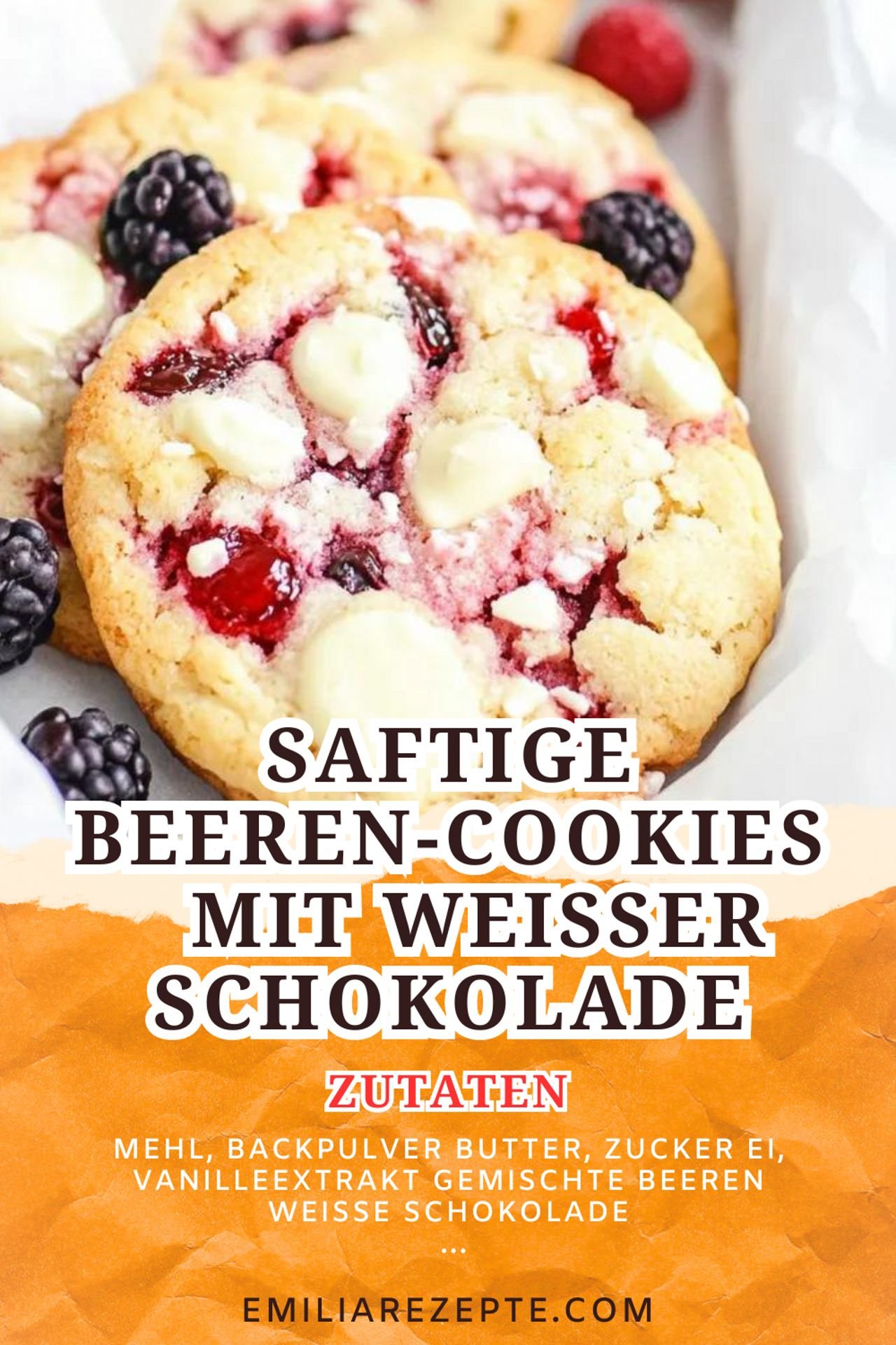 Saftige Beeren-Cookies mit weißer Schokolade: Leckeres Kekse Rezept für Naschkatzen