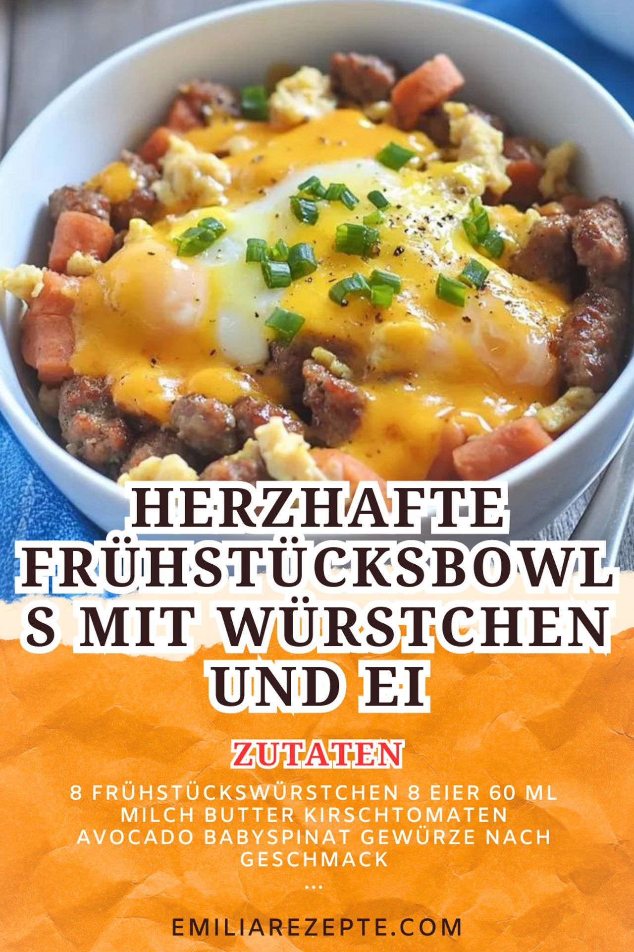 Herzhafte Frühstücksbowls mit Würstchen und Ei: Der perfekte Start in den Tag