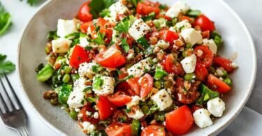 Leckerer Linsensalat mit Feta: Gesundes und einfaches vegetarisches Rezept