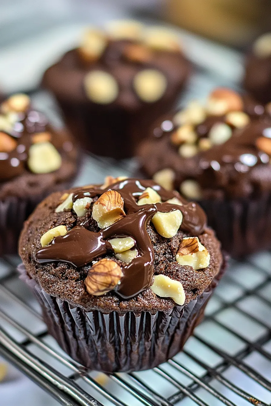 Saftige Schoko-Haselnuss Muffins: Fluffiges Muffins Rezept mit Nutella-Kern