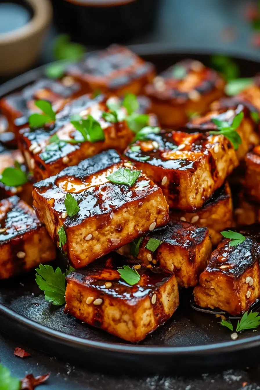 Grillen Rezepte: Knuspriger BBQ-Tofu vom Grill - Veganer Grillgenuss