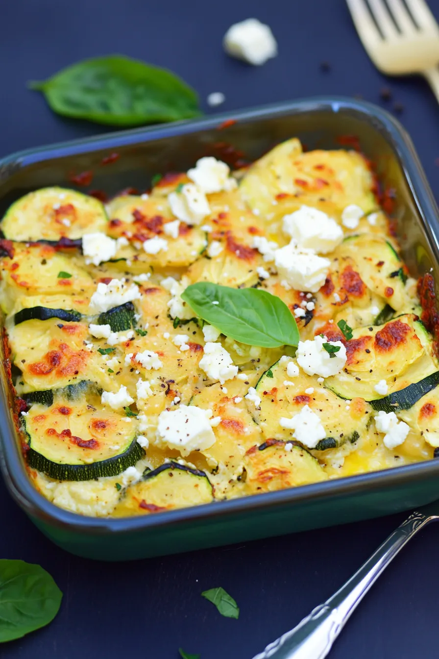 Leckere Zucchini Rezepte: Köstlicher Low-Carb Auflauf mit Feta