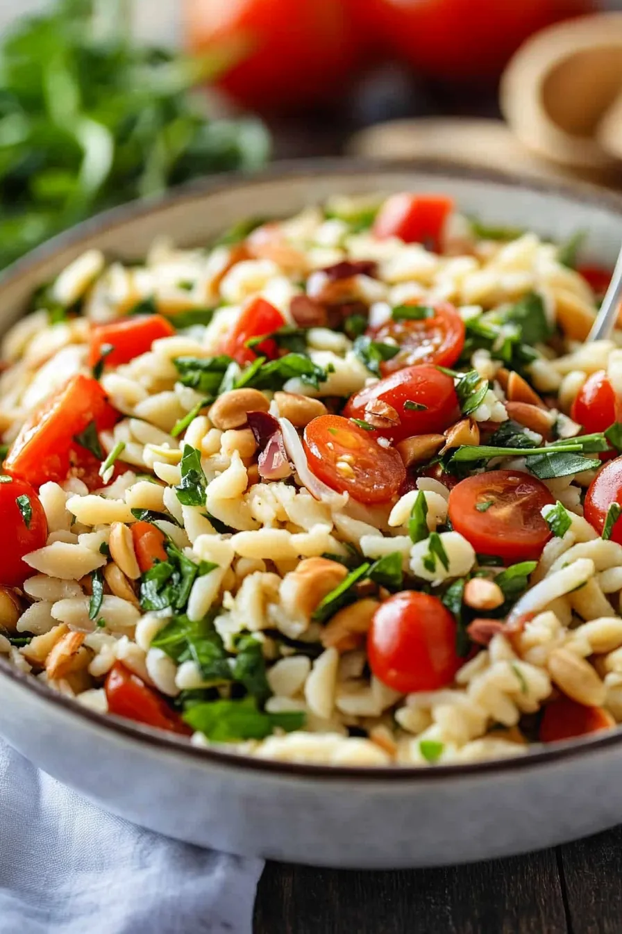 Mediterraner Orzo-Salat: Das perfekte Salat Rezept für laue Sommerabende