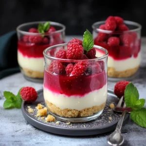 Käsekuchen im Glas Rezepte mit Himbeeren: Schnell & Einfach