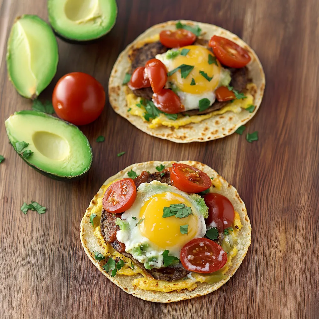 Frühstücksrezepte: Knusprige Ei-Tostadas mit Avocado und Bohnen