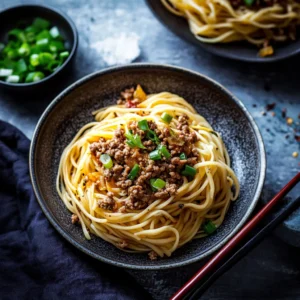 Asiatische Hackfleisch-Nudeln: Schnelles und würziges Abendessen