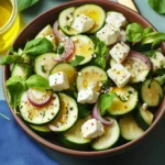 Zucchini Rezept: Gebratener Zucchini-Salat mit Feta und Minze