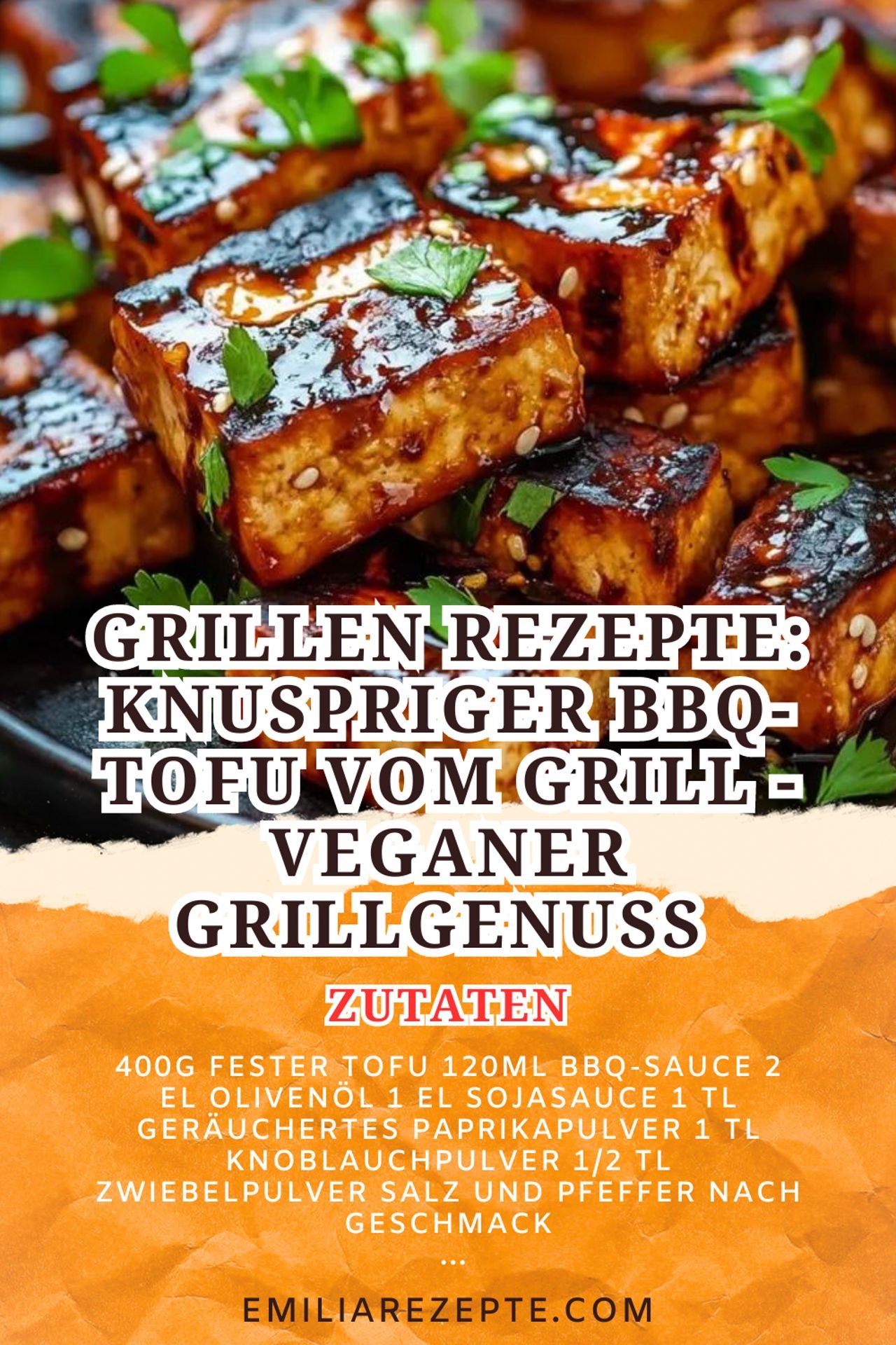 Grillen Rezepte: Knuspriger BBQ-Tofu vom Grill - Veganer Grillgenuss