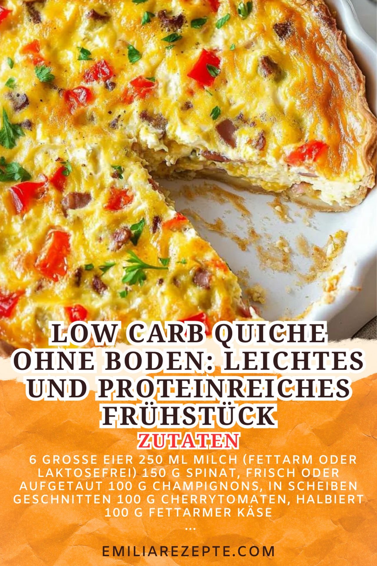 Low Carb Quiche ohne Boden: Leichtes und proteinreiches Frühstück