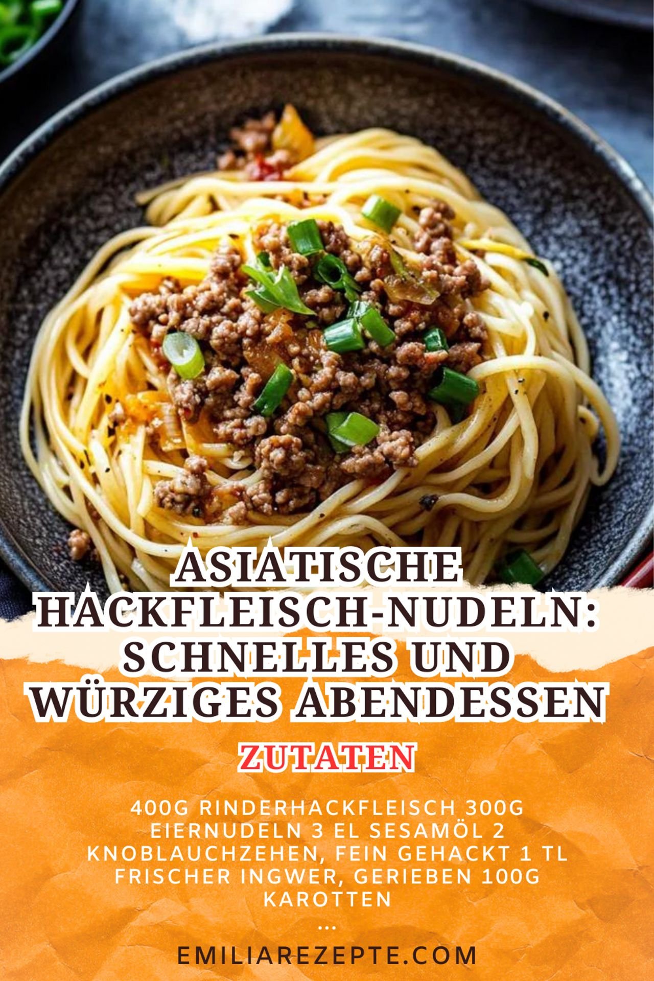 Asiatische Hackfleisch-Nudeln: Schnelles und würziges Abendessen