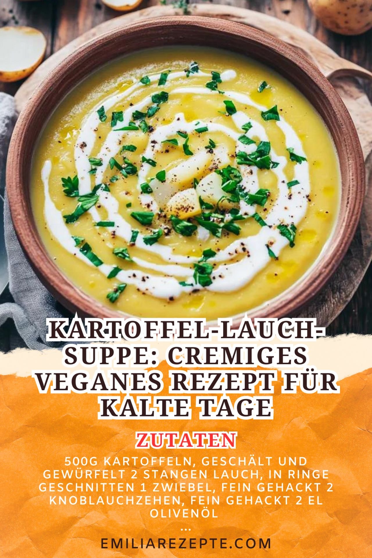 Kartoffel-Lauch-Suppe: Cremiges veganes Rezept für kalte Tage