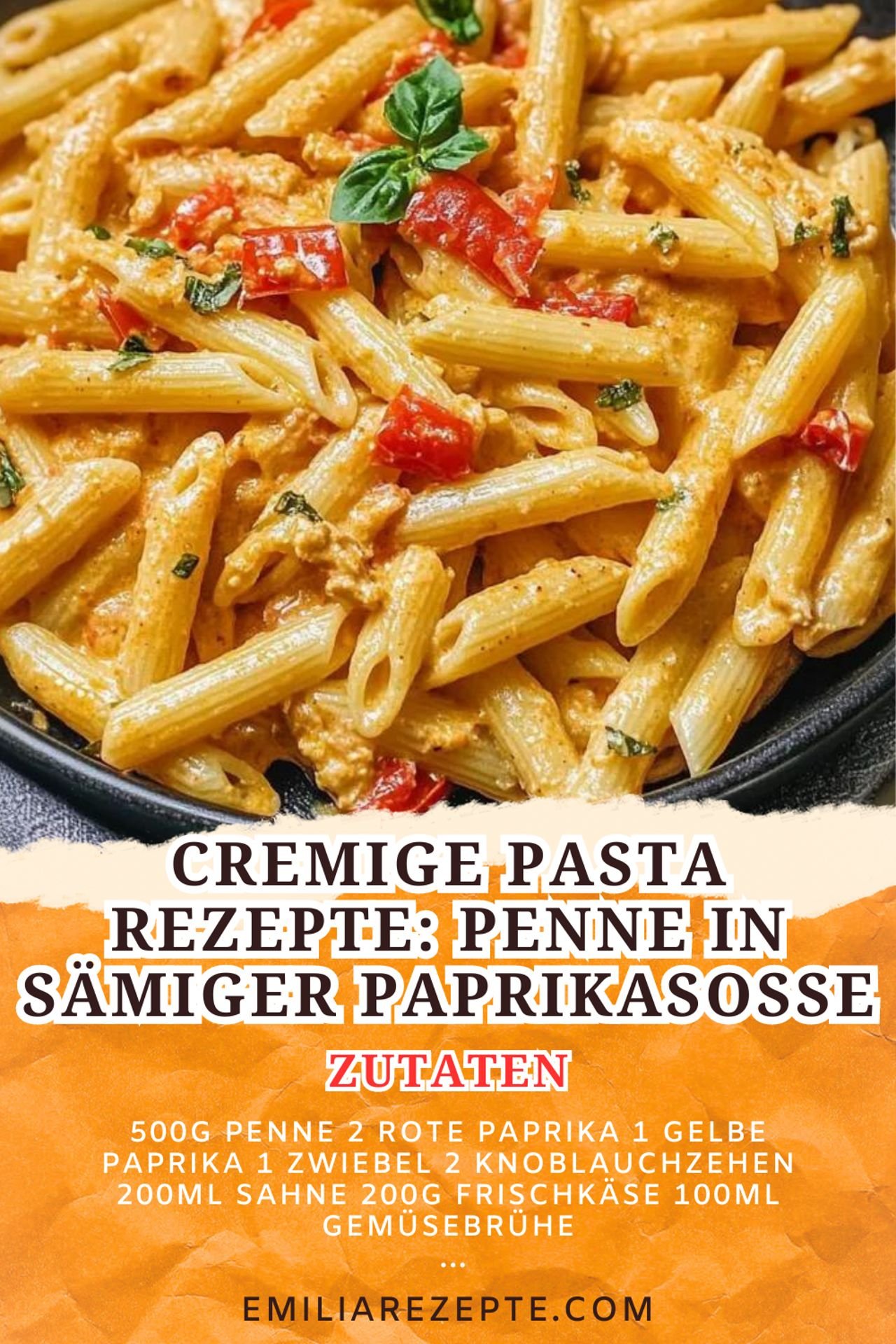 Cremige Pasta Rezepte: Penne in sämiger Paprikasoße