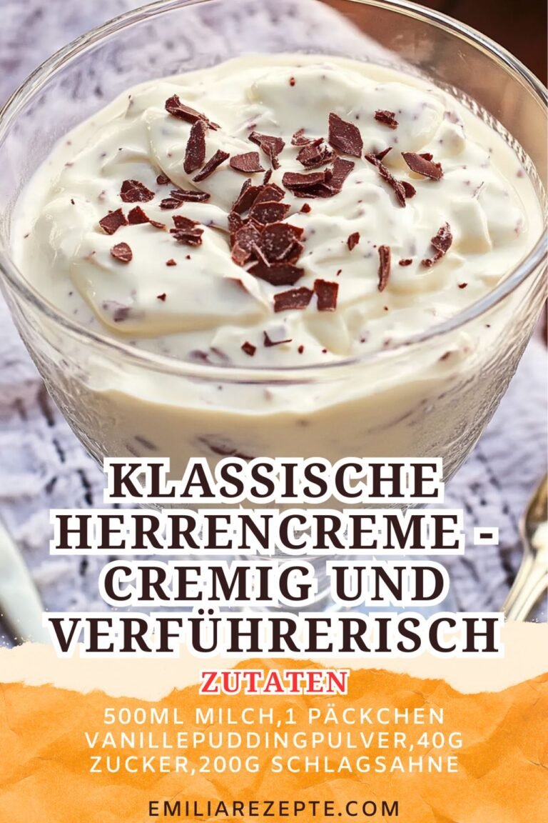 Klassische Herrencreme - Ein köstliches Dessert mit Schokolade und Rum