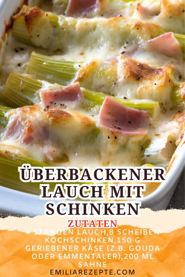 Überbackener Lauch mit Schinken - Einfach &amp; Schnell