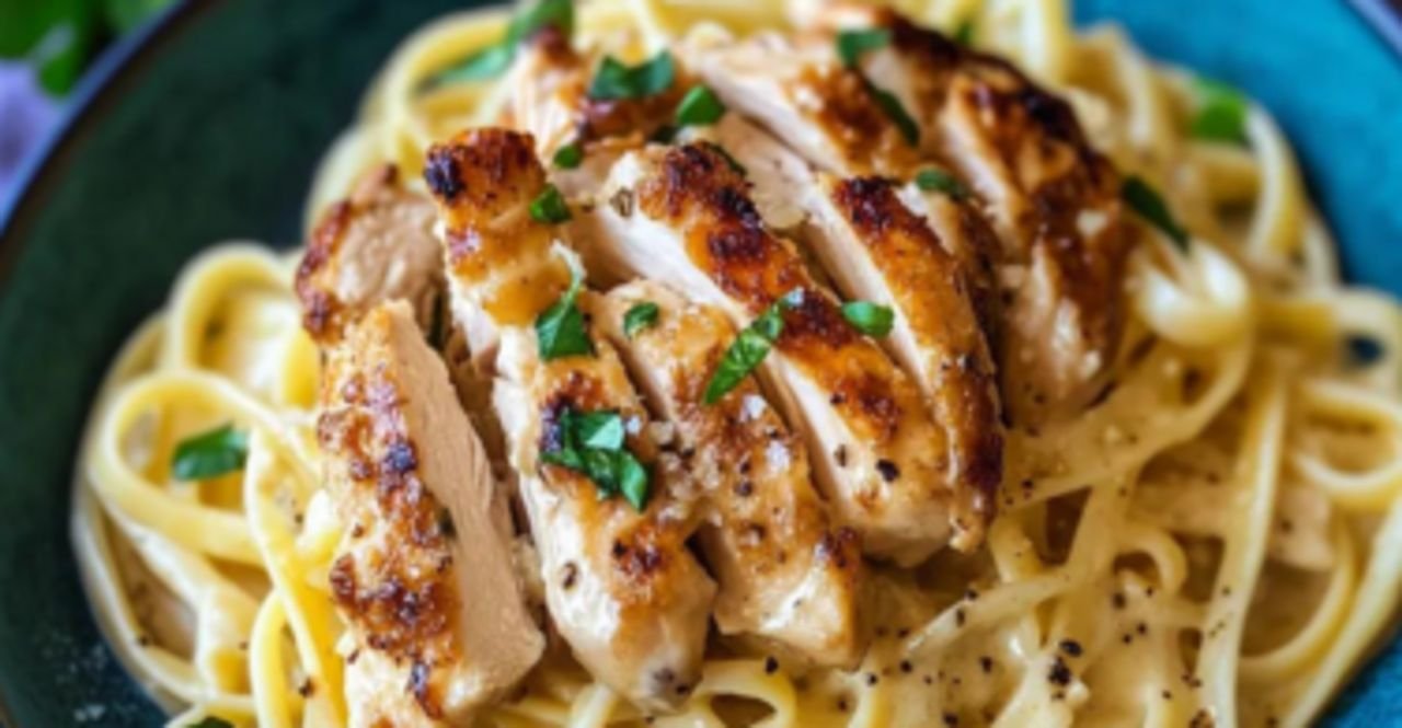 Cremige Pasta Rezepte: Köstliches Chicken Alfredo mit saftigen Hähnchenbrustfilets