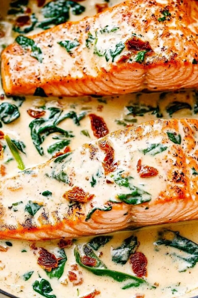 Lachs in Cremiger Sauce Mit Spinat Und Tomaten Lachs in Cremiger Sauce Mit Spinat Und Tomaten