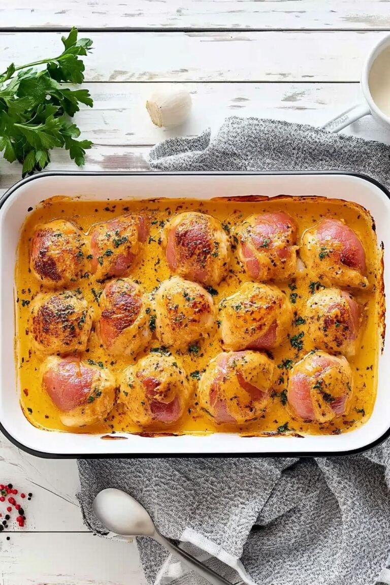 Schweinefilet im Baconmantel in Currysahne