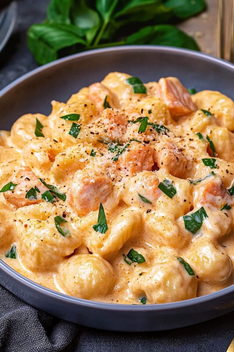 Gnocchi Mit Lachs Und Spinat