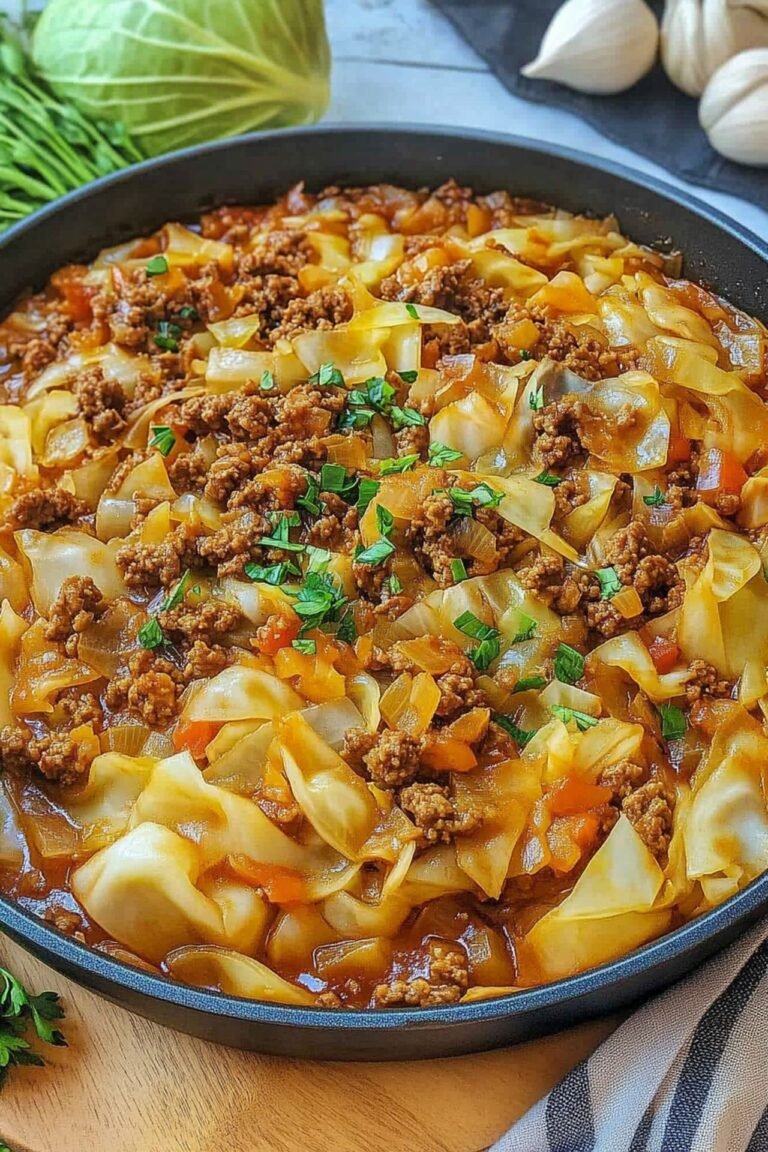 Low Carb Weißkohl-Hackfleisch-Pfanne - Gesundes Rezept von Emilia