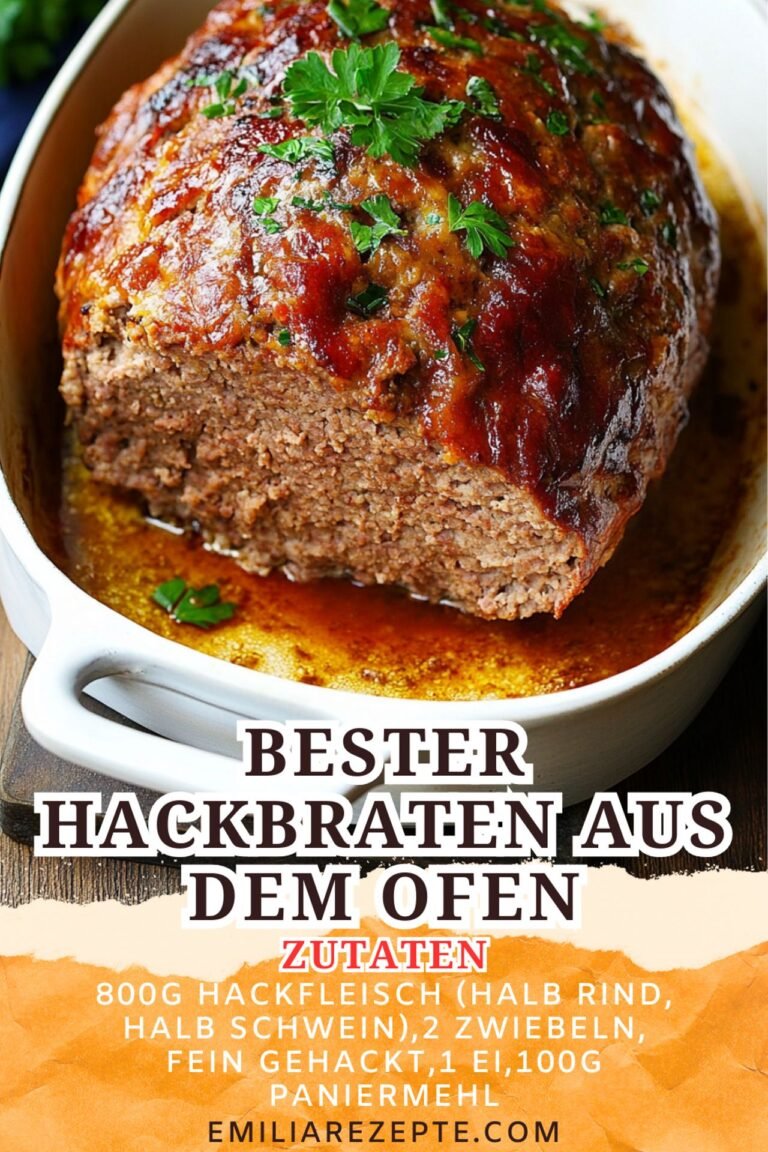 Wie Lange Braucht Hackbraten Im Ofen Bester Hackbraten aus dem Ofen - Saftig und Einfach