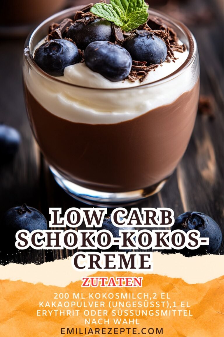 Low Carb Schoko-Kokos-Creme - Ein schnelles Dessert
