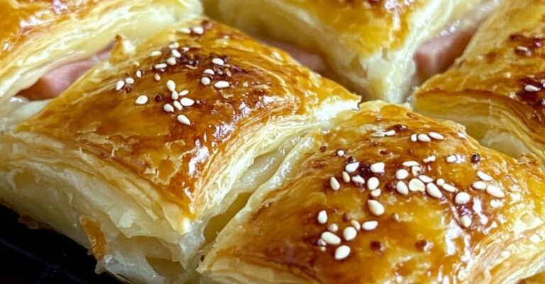 Blätterteig Gefüllt Mit Schinken Und Käse - Schnelles Rezept
