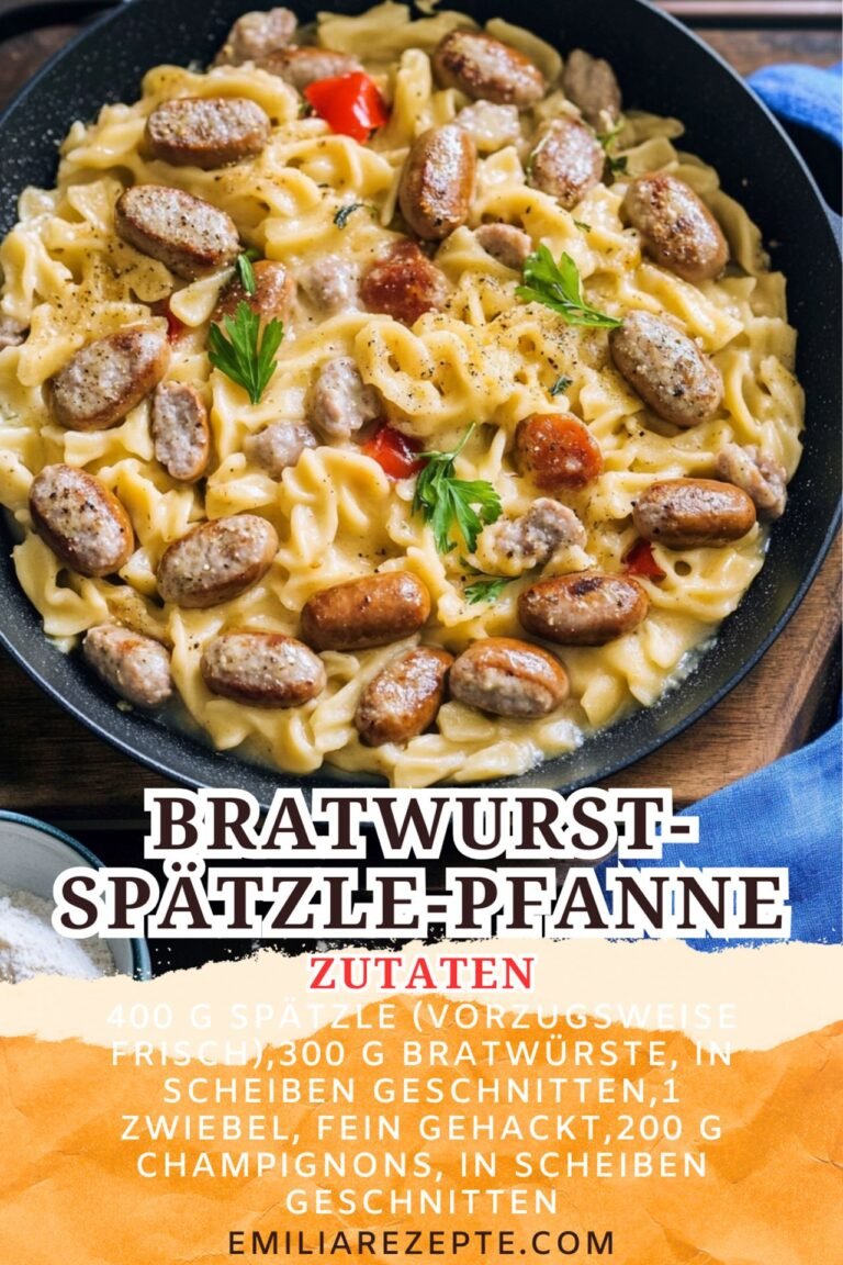 Bratwurst-Spätzle-Pfanne - Herzhaft und Lecker Bratwurst-Spätzle-Pfanne - Herzhaft und Lecker