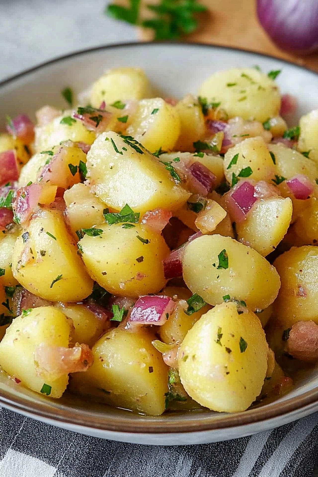Kartoffelsalat mit Essig &amp; Öl – Leichter Genuss