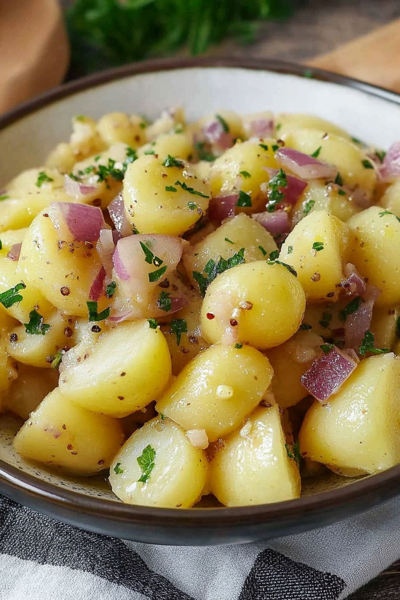 Kartoffelsalat mit Essig &amp; Öl – Leichter Genuss