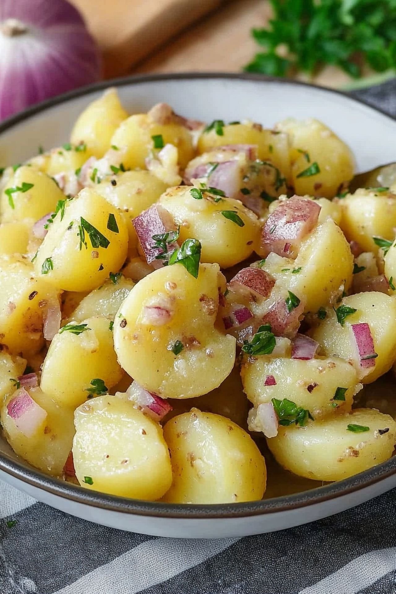 Kartoffelsalat mit Essig &amp; Öl – Leichter Genuss