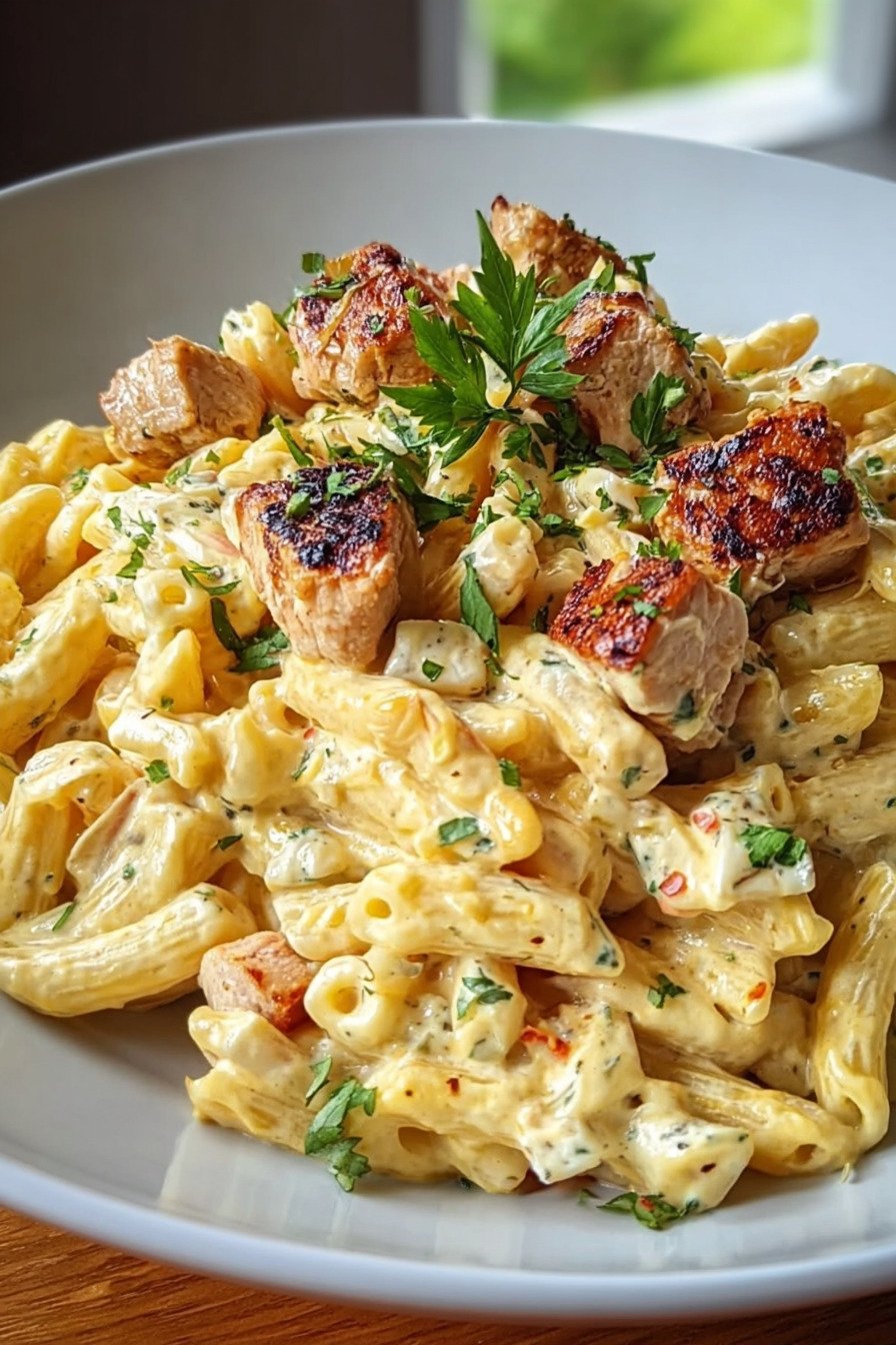 Cremige Hähnchen Feta Pasta: Unglaublich einfach lecker final result