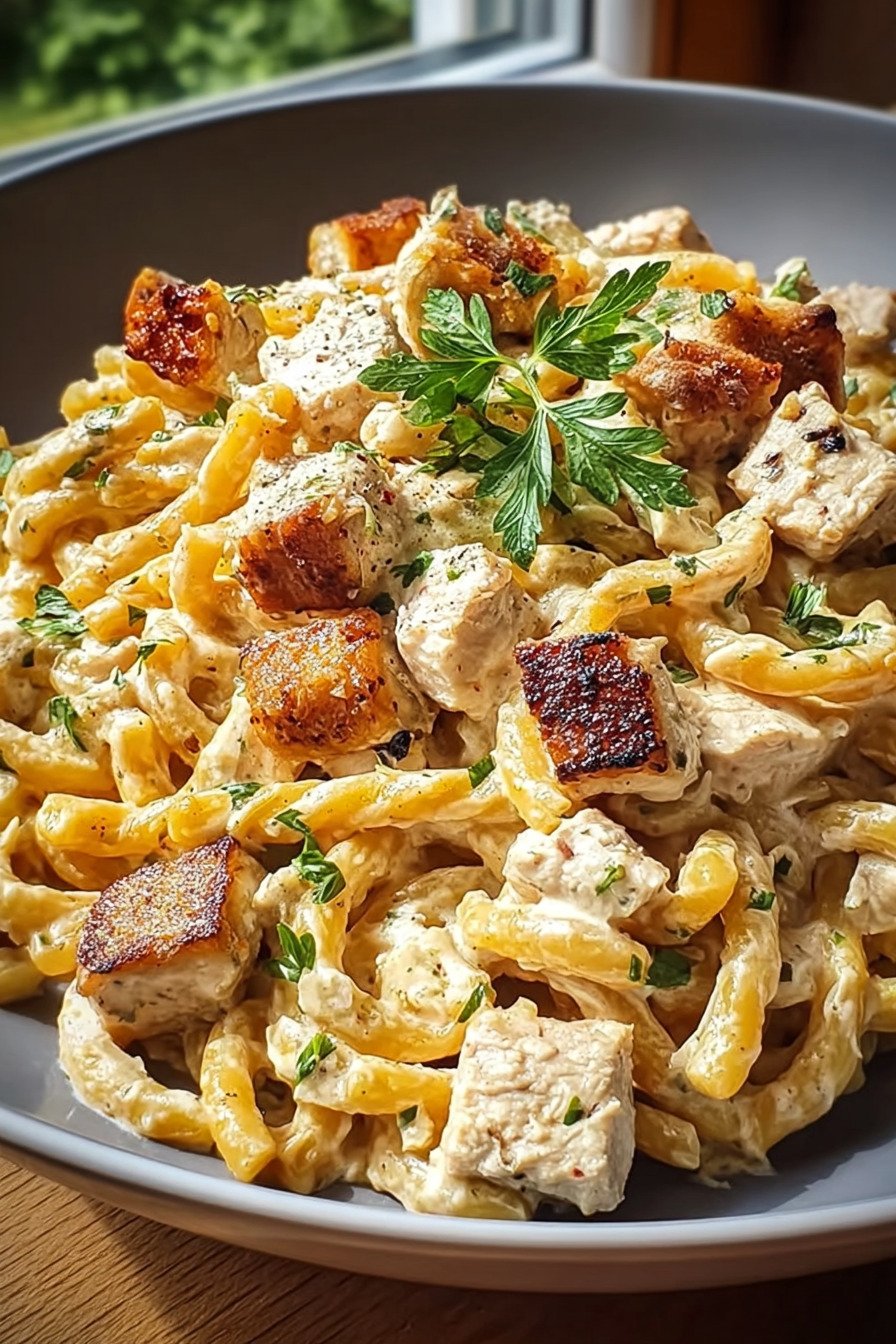 Cremige Hähnchen Feta Pasta: Unglaublich einfach lecker extra recipe photo