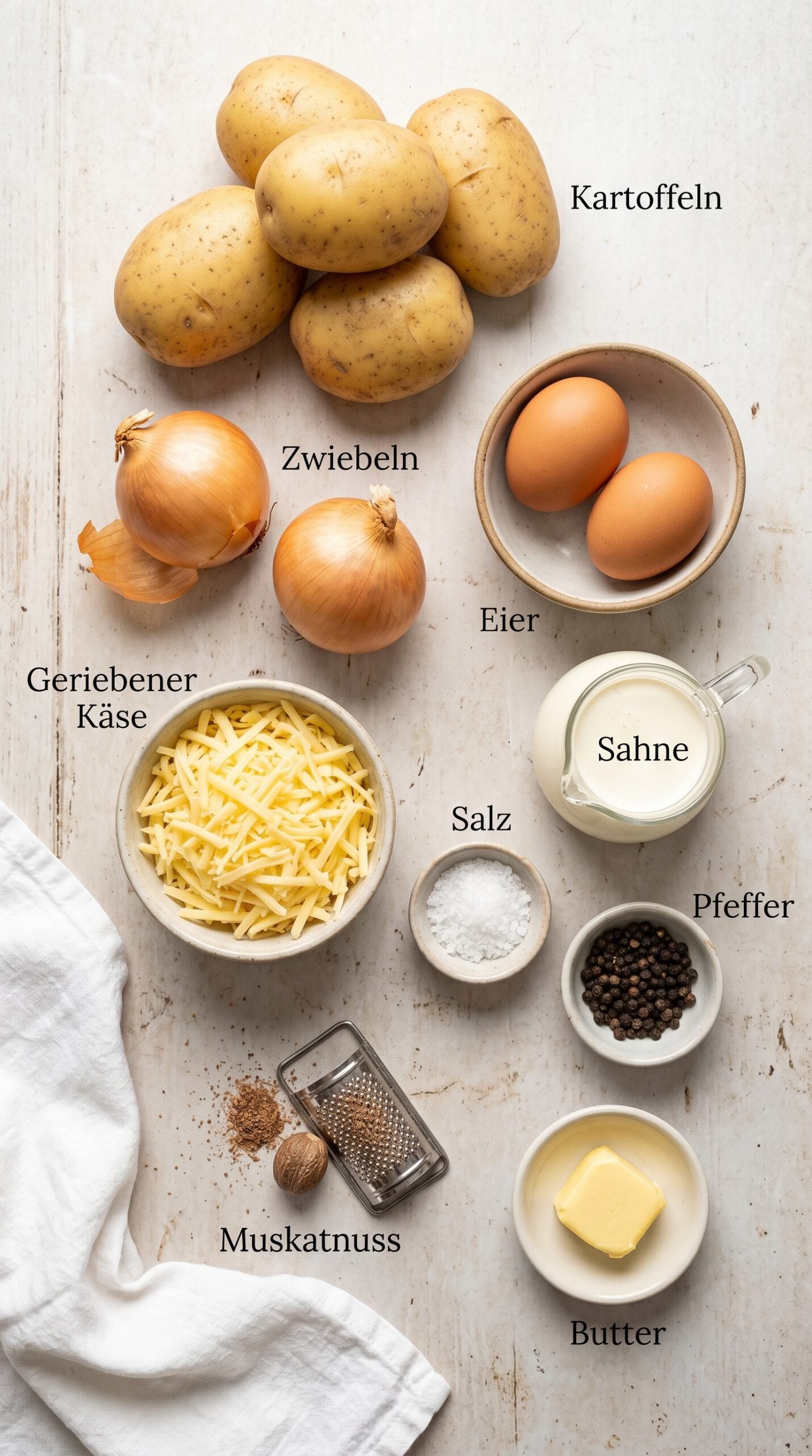 Es ist sooo lecker die ganze Familie liebt es! – herzhafter Kartoffel-Käse-Auflauf recipe ingredients