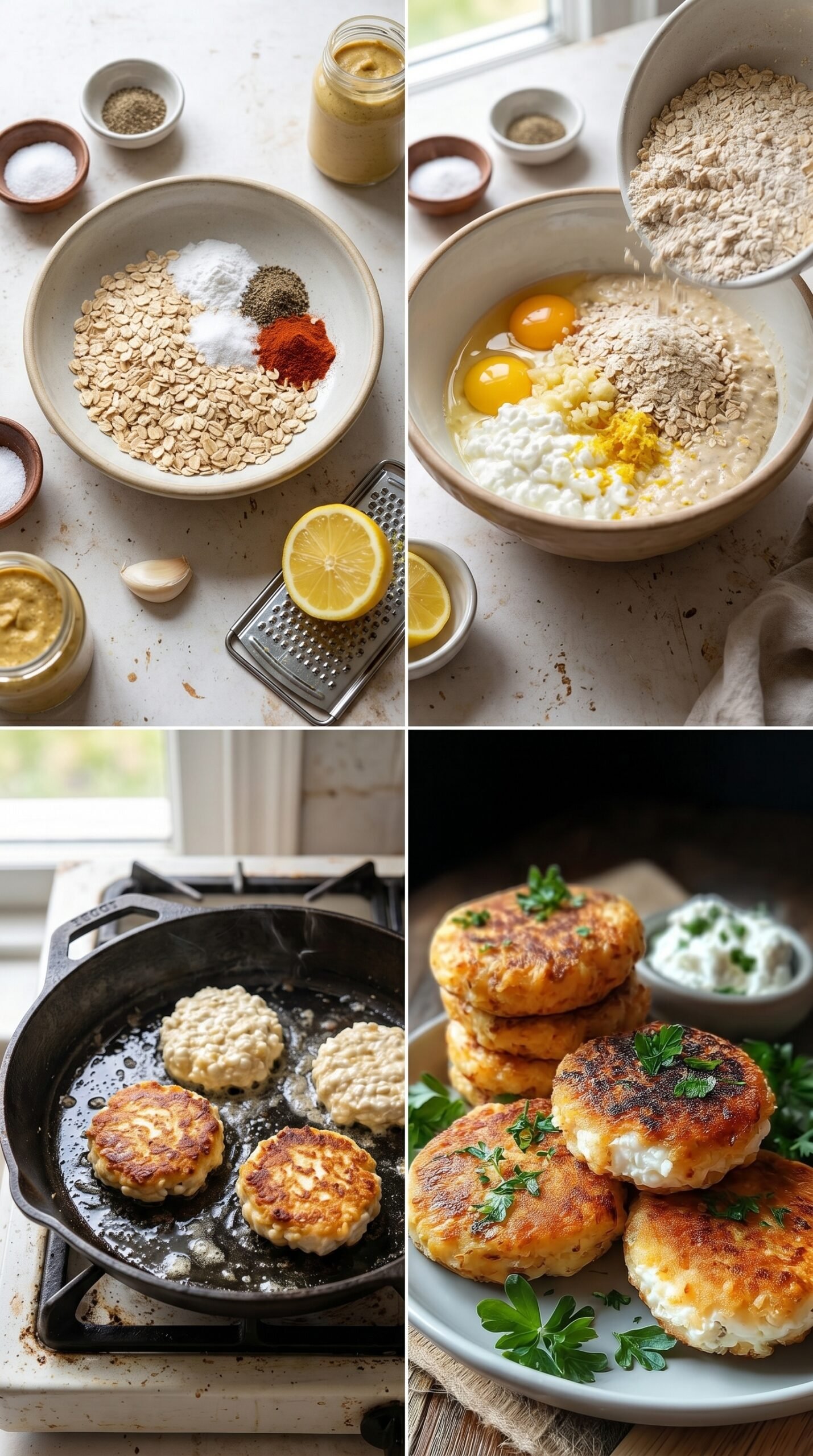 Proteinreiche Hüttenkäse-Taler – einfache und leckere Snacks recipe instructions
