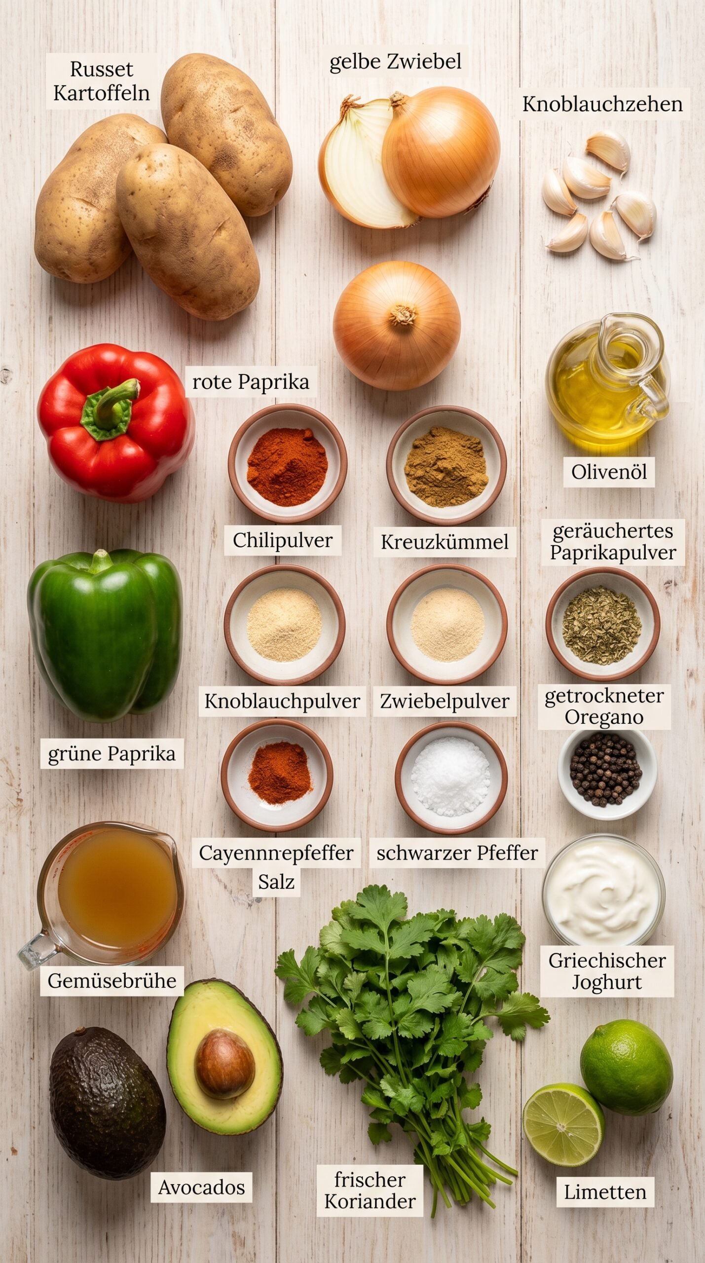 Kartoffel Taco Bowl Meal Prep einfach sättigend recipe ingredients