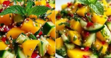 Thai Mango Gurkensalat mit Limetten Dressing recipe photo
