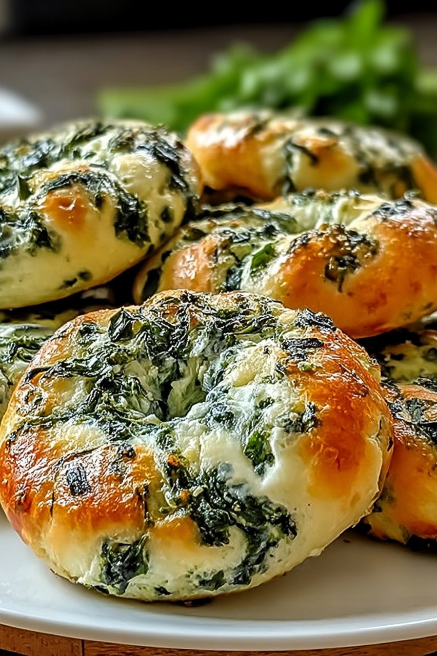 Einfache Spinat Hüttenkäse Flagels – Ein köstlicher Snack extra recipe photo